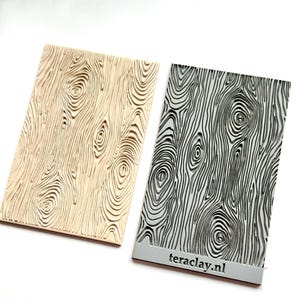 Wooden Pattern Rubber Texture Mat for Polymer Clay | Embossing Clay Tools | Clay Jewellery Tool