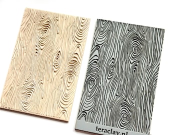 Wooden Pattern Rubber Texture Mat for Polymer Clay | Clay Jewellery Tool
