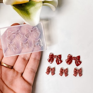 Schleife Micro Silikonform für Polymer Clay | Harz Schmuckherstellung | Nagelkunst