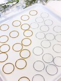 10pcs 24K Gold/925 Sterling Silver Plated Circle Brass Bezel Connector (multiple sizes) product logo