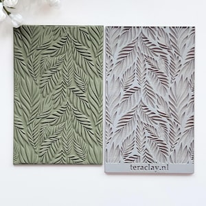 Gorgeous Leaves Rubber Texture Mat for Polymer Clay | Embossing Clay Tools | Clay Jewellery Tool