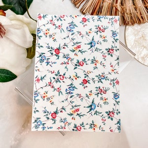 Transfer Paper Sheet 09 Vintage Florals | Water Soluble Paper Sheets | Image Transfer Paper | Clay Tools | Clay Earrings Making
