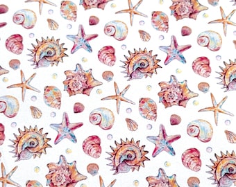 Transfer Paper Sheet 489 Seashells #4 | Image Transfer Paper | Clay Earrings Making