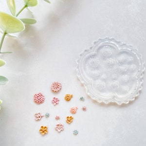 Micro Floral Silicone Mold Set for Polymer Clay Resin Jewellery Making Nail Art Style 10