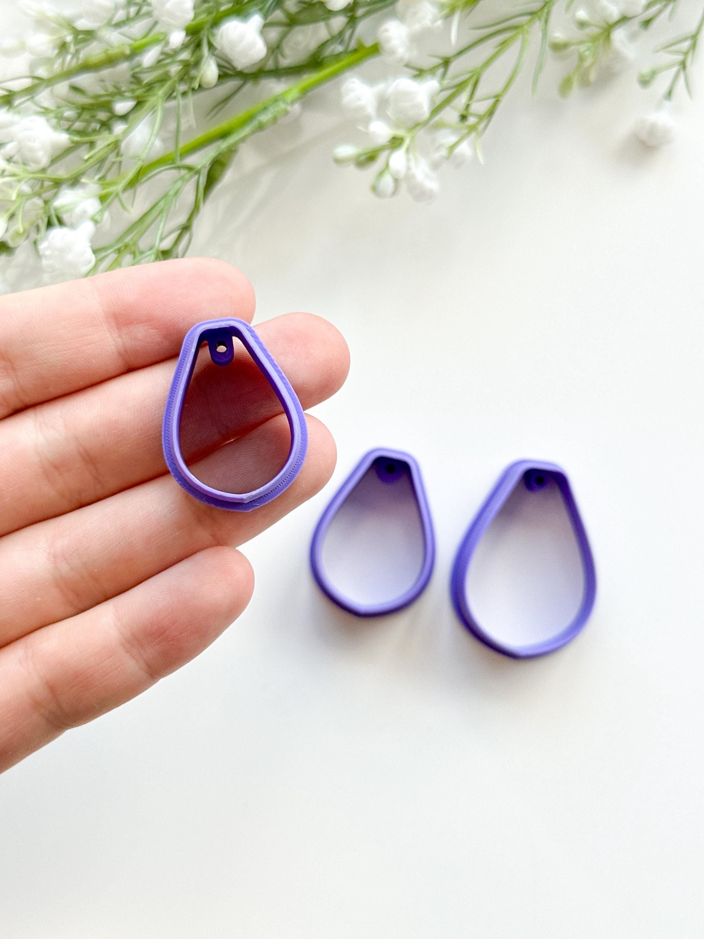 Round Drop With Drill Guides Polymer Clay Cutter | Polymer Clay
