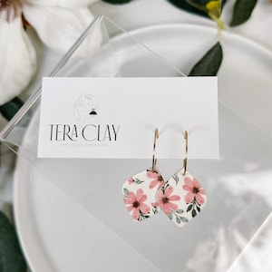 The Sara Floral Trendy Boho Polymer Clay Earrings