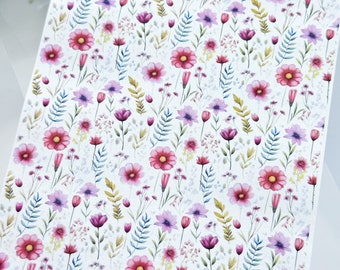 Transfer Paper Sheet 310 Small Wildflowers | Image Transfer Paper | Clay Tools | Clay Earrings Making