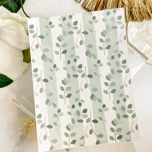 Transfer Paper Sheet 05 Eucalyptus Sage Background | Water Soluble Paper Sheets | Image Transfer Paper | Clay Tools | Clay Earrings Making