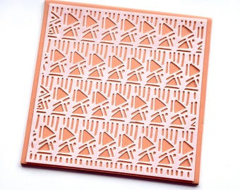 Geometric Clay Stencil Sheet | Reusable Polymer Clay Texture Stencil | Polymer Clay Tools