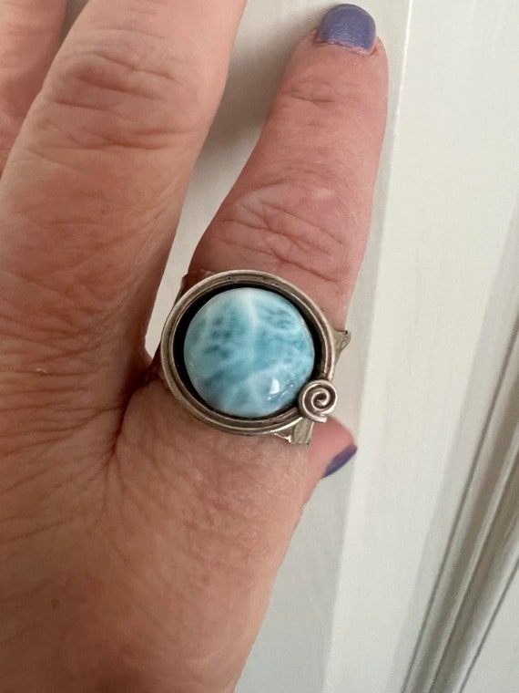 Gorgeous Vintage Freestyle Larimar Sterling Silver