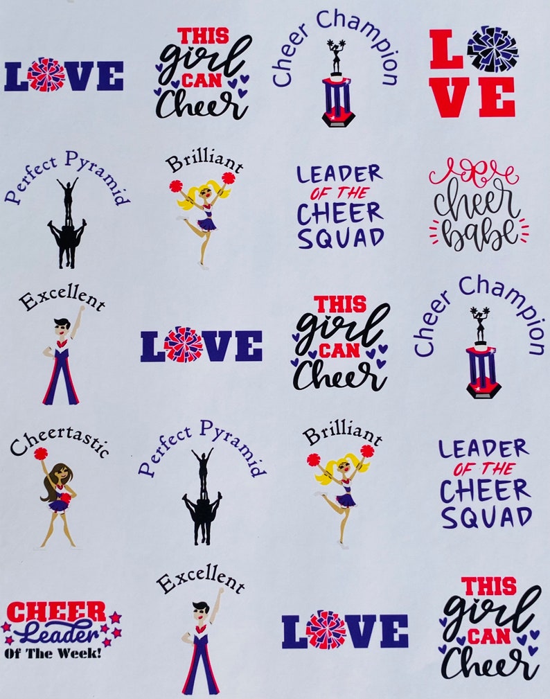 Cheer Praise Reward Stickers for Cheerleaders - Etsy
