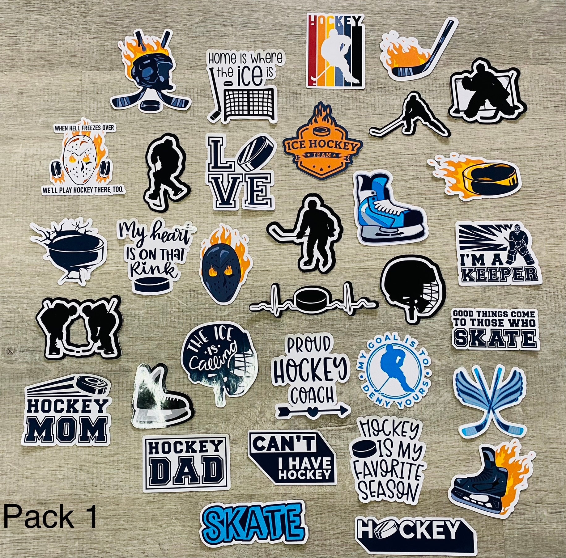 Hockey Sticker, Waterproof, Aesthetic, Sports, Sticker, Laptop, Cute  Sticker, Mirror, Tumbler, Water Bottle, Journal