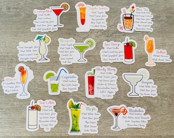 Klassieke cocktailstickers