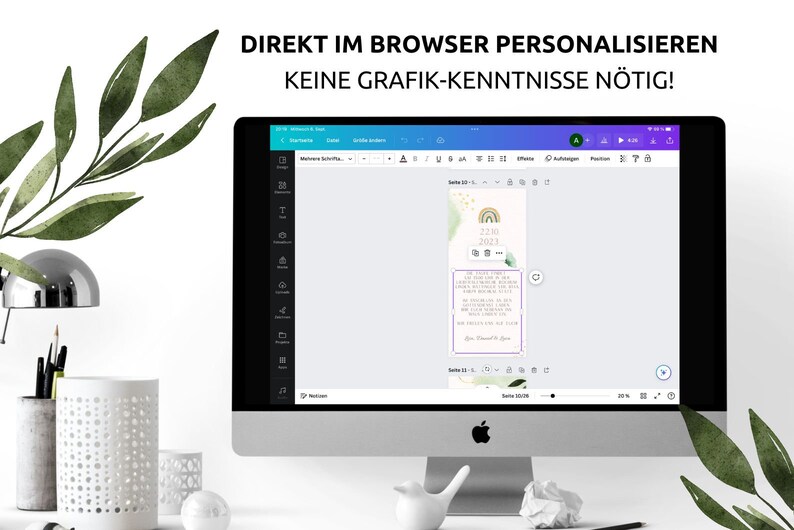 Digital Party Einladung Geburtstag Personalisiert Zum Versenden per Whatsapp Kraftpapier Bild 5