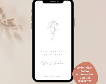 Save the Date | eCard Save the date | wedding | Wedding invitation | Personalized | To send via Whatsapp | eCard invitation