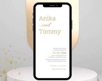 Digital Invitation | Save the Date | Wedding | wedding | Wedding invitation | Personalized | Individual | To send via Whatsapp