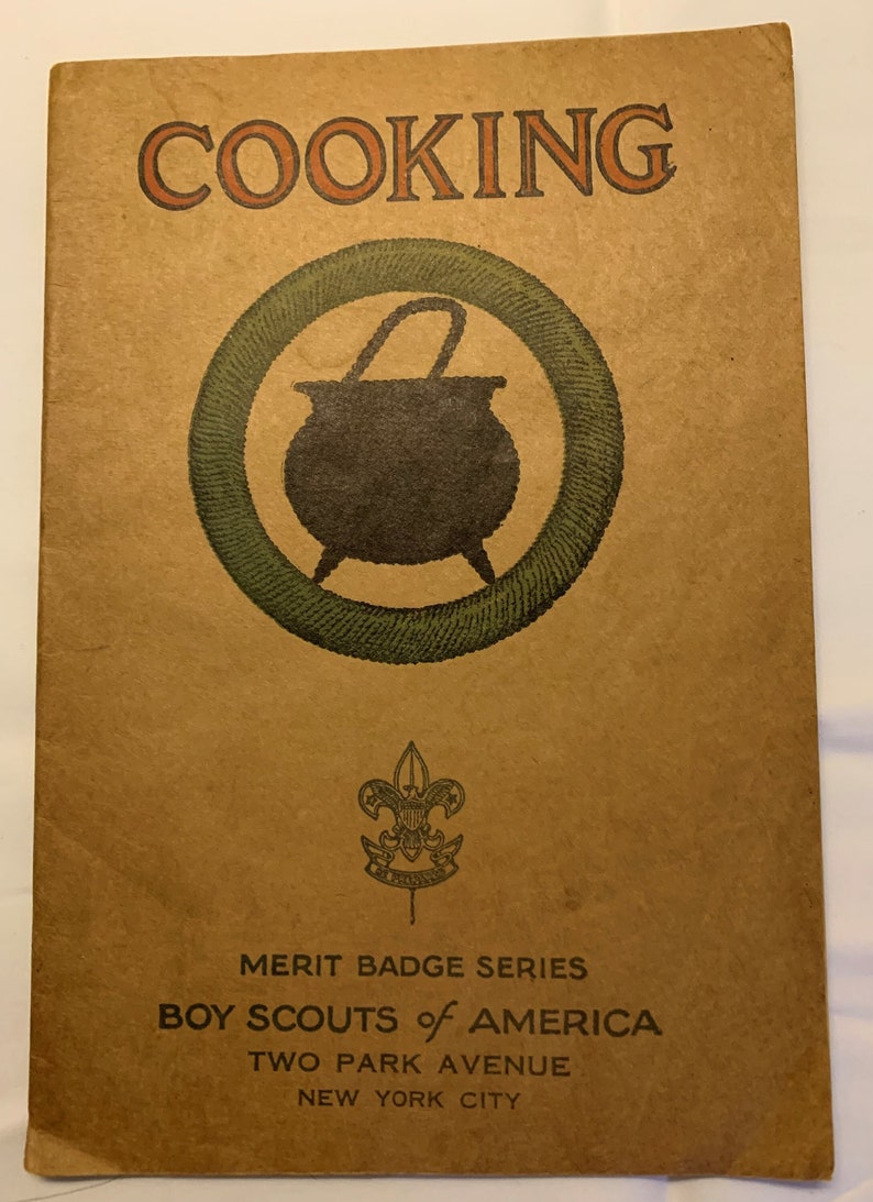 Cooking Merit Badge Pamphlet Book 1930s 1933 Boy Scouts of Etsy