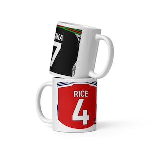 Arsenal 2024/25 Theme Personalised Football Shirt Home / Away 11oz Mug Gift
