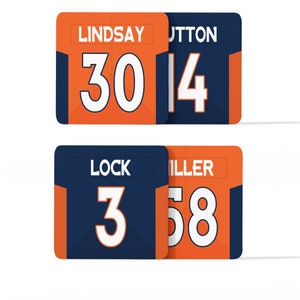 Denver Broncos Custom Jersey - Drinks Coaster Bundle Set of 4