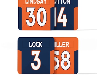 Denver Broncos Custom Jersey - Drinks Coaster Bundle Set of 4