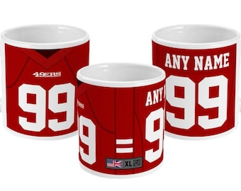 San Francisco 49ers 2021 Theme Personalised Jersey 11oz Mug