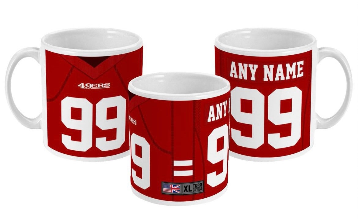 San Francisco 49ers 2021 Theme Personalised Jersey 11oz Mug 