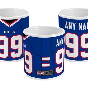 Buffalo Bills 2022/23 Theme Personalised Jersey 11oz Mug