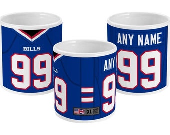 Buffalo Bills 2022/23 Theme Personalised Jersey 11oz Mug