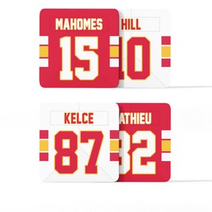 Kansas City Chiefs Custom Jersey - Drinks Coaster Bundle BUY 2 GET 2 free