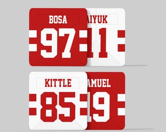 San Francisco Custom Jersey - Drinks Coaster Bundle Set of 4