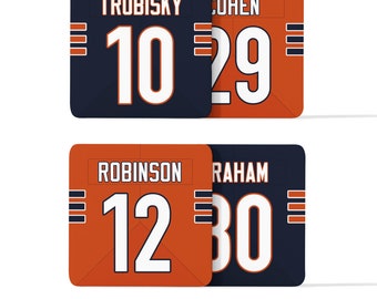 Chicago Bears Custom Jersey - Drinks Coaster Bundle Set of 4