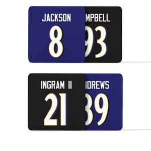 Baltimore Ravens Custom Jersey - Drinks Coaster Bundle Set of 4