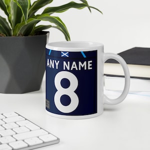 Scotland Rugby Union 6 Nations Theme Personalised Scottish Rugby Shirt 11oz Mug Gift
