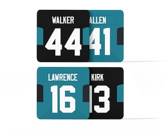 Jacksonville Jaguars Custom Jersey - Drinks Coaster Bundle Set of 4