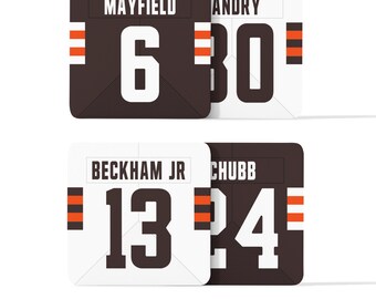 Cleveland Browns Custom Jersey - Drinks Coaster Bundle Set of 4