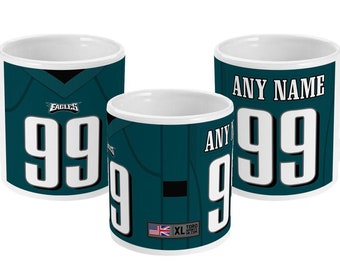 Philadelphia Eagles 2021/22 Theme Personalised Jersey 11oz Mug