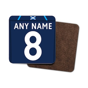 Scotland Rugby Union 6 Nations Theme Personalised Scottish Rugby Drinks Coaster