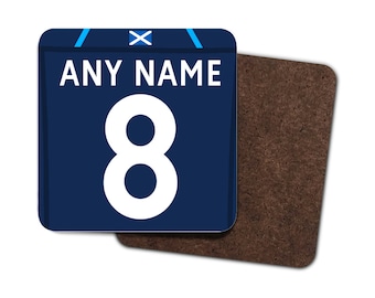 Scotland Rugby Union 6 Nations Theme Personalised Scottish Rugby Drinks Coaster
