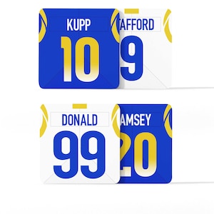 Los Angeles Rams LAR Player Jersey - Drinks Coaster Bundle Set of 4
