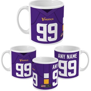 Minnesota Vikings 2021 Theme Personalised Jersey 11oz Mug