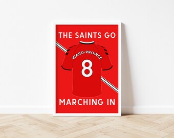 James Ward Prowse Southampton FC Shirt Football Print A4 Le