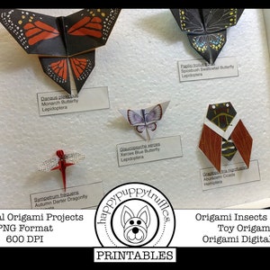 Origami Bug Collection, Toy Origami, Afdrukbaar, Digital Instant Download, Paper Crafting