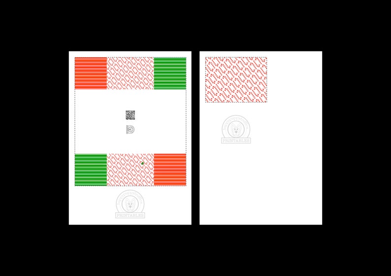 Origami Christmas Envelope Case Gift Wrap, Printable, Digital Instant Download, Paper Crafting image 5