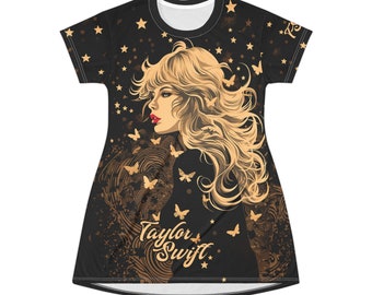 Taylor Swift - Floral Fantasy - Robe t-shirt imprimée sur l'ensemble