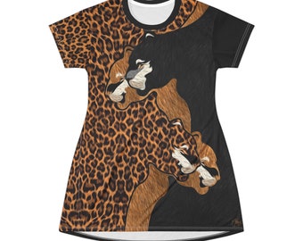 Born Wild - Robe t-shirt imprimée sur l'ensemble