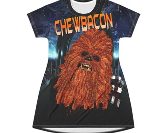 Chewbacon - Robe t-shirt imprimée sur l'ensemble