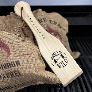 Personalized Grill Scraper, Pine Grill Cleaner, Gifts for Dad, BBQ Lover Gifts, Unique Personalized Gifts