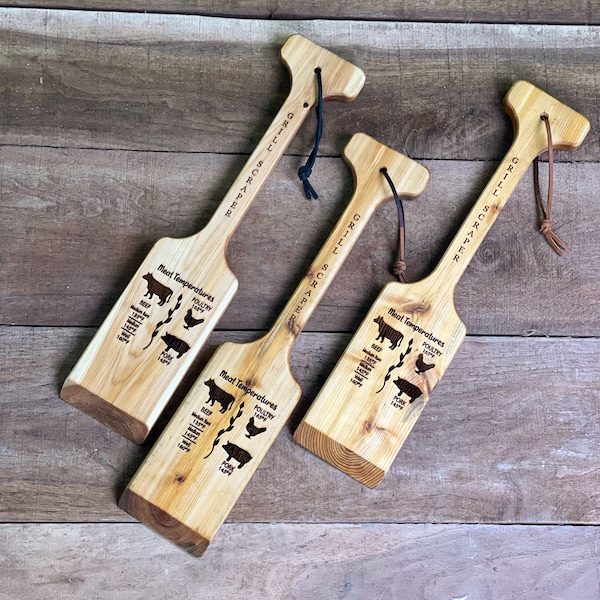 Handy Barbeque Grill Scraper, Personalized BBQ Scraper, Cedar Grill Cleaner, BBQ Accessories, BBQ Lover Gifts