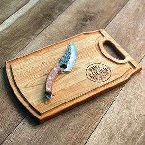 Personalized Cutting Board, Cherry Wood, Chopping Board, Kitchen Accessory, New Homeowner Gift | 100% Warranty