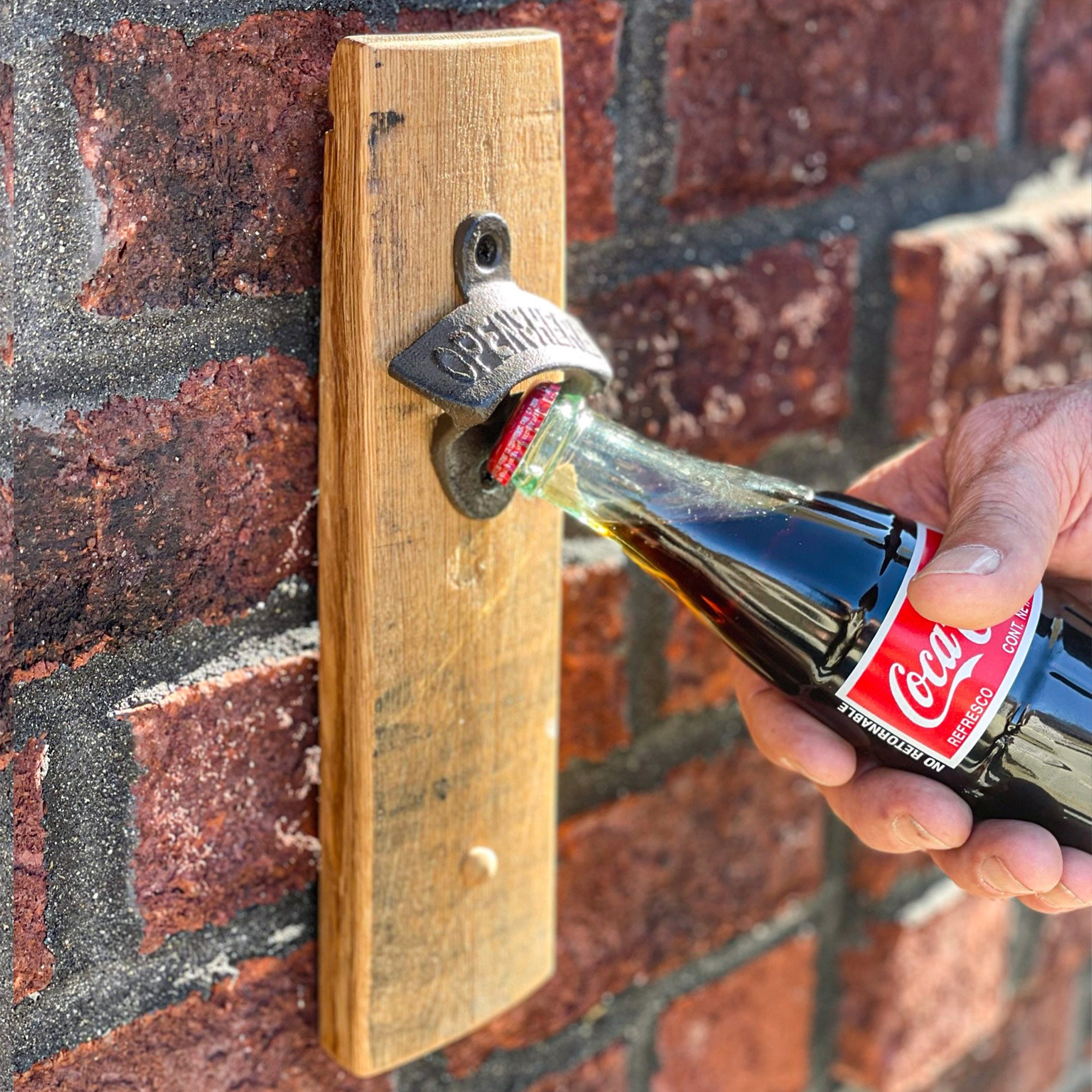 Wall mounted Bottle Opener, Unique Bourbon Gifts, Beer Lover Gift, Barware, Groomsmen Gifts